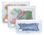 Silicone Plastic Packaging Food Zip Silicon Freezer Fresh Vegetable Storage Bags
