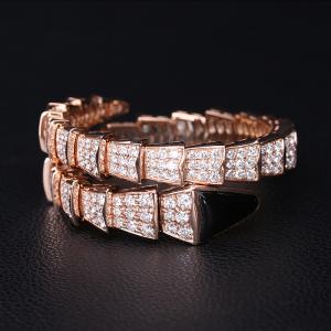 China VS Clarity 18K Gold Link Diamond Bracelet  Serpenti Style on sale