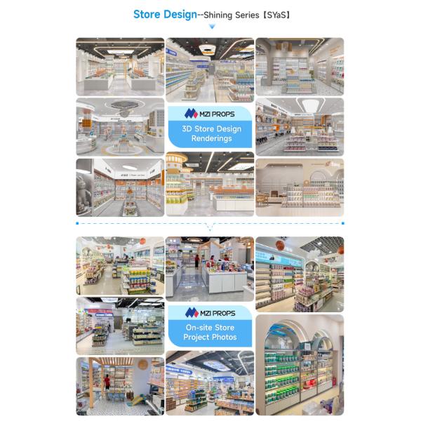 Korean Cream Style Baby Store Display Customizable 145 Sqm