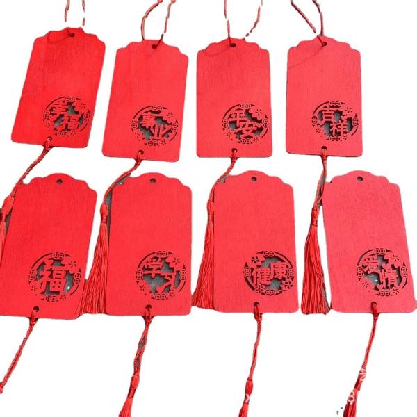 Ecofriendly Wooden Prayer Cards Temple Decoration Hangtags Scenic Spots Wishing