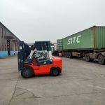 3T Diesel Powered Forklift ISUZU C240 Diesel Forklift 3 Ton Full Free Lift Mast