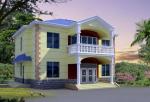 CE Certificate Prefab Steel House , Light Steel Structure House Villa