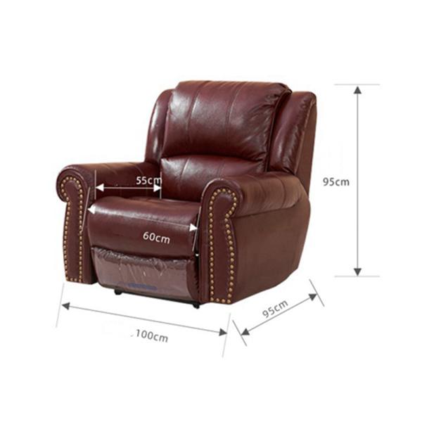 BN American Style Functional Sofa with Full Coverage Embossed Leather Function Recliner Electric Lift Function Recliner