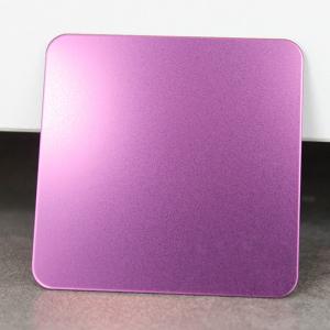 Wholesale SS 304 316 Sandblasting Metal Sheet AFP Finish PVD Purple Bead Blasted stainless steel sheet from china suppliers