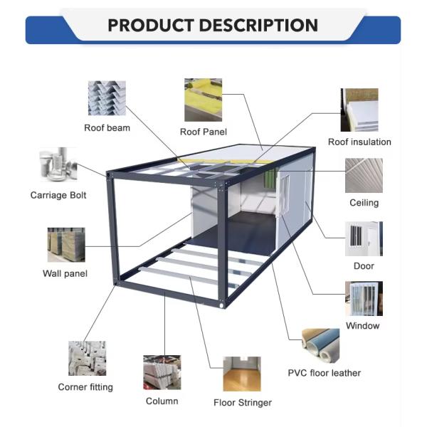 Quick Assembly Mobile Modular Buildings Portable Flat Pack Container House