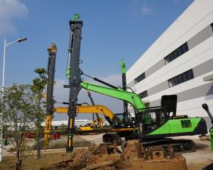 Wholesale KM Series Clamshell Telescopic Arm Excavator Long Boom Piling Parts from china suppliers