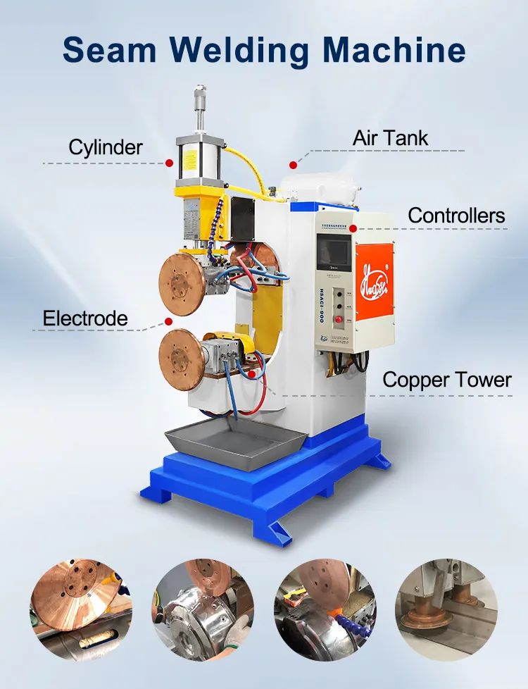 Hwashi Customized 38ov Double Station Fuel Tank Making Machine, Seam/Roll Weldingmachine for Tank