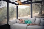 110V 220VDC 35W Metal And Wood Ceiling Fan Light For Living Room