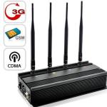 Vehicle Mounted Desktop 4 Antenna Mobile Phone 3G GSM CDMA Jammer W/ 10 Watt &