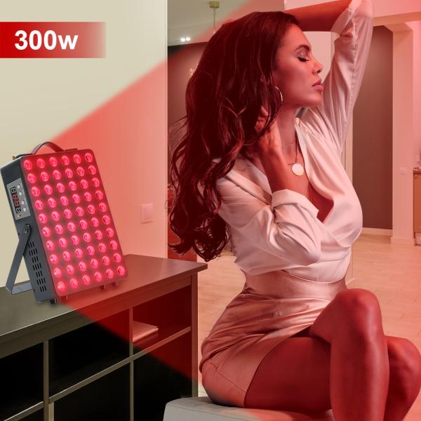 300W Portable LED Light Therapy 630 660 810 850nm Therapy Panel
