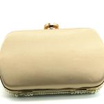 Sewing Pearl Evening Clutch Handbag Purse Beige Fashion For Ladies Dinner