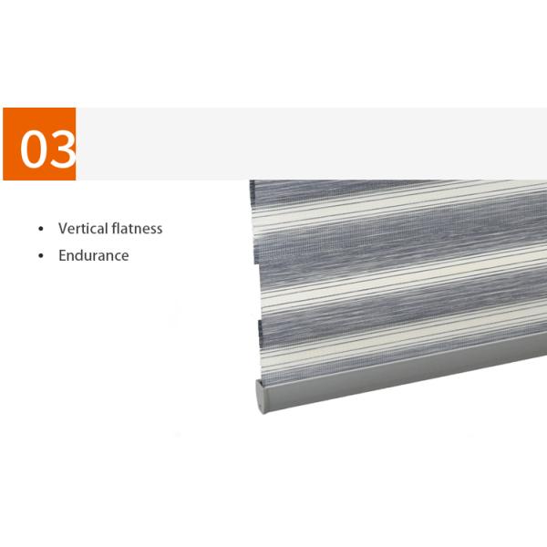 Electric Roller Window Blinds Double Layer Transparent With Polyester Material