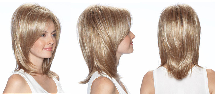 Synthetic Hair Wigs For Black Women Blonde Natural Looking Wigs Straight