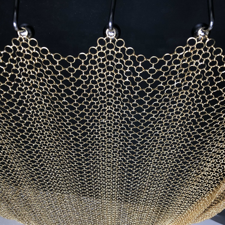 Beautiful Gold Ring Decorative Wire Mesh 1.0mm Diameter