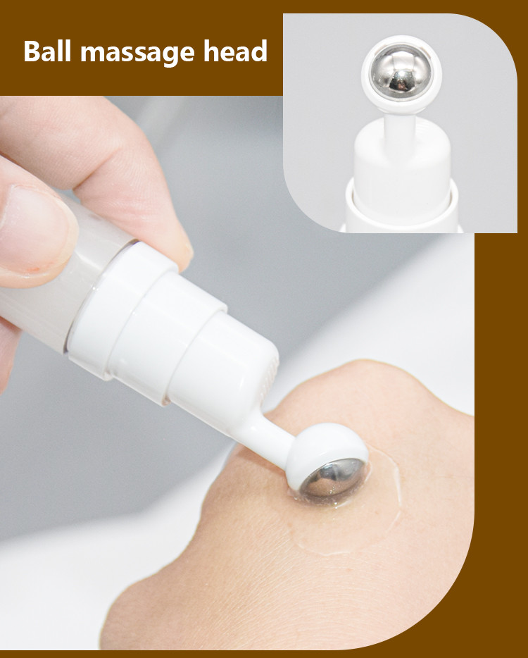 10ml 15ml PETG Roller Ball Massage Eye Cream Airless Pump Bottles Zinc Alloy Pump Head