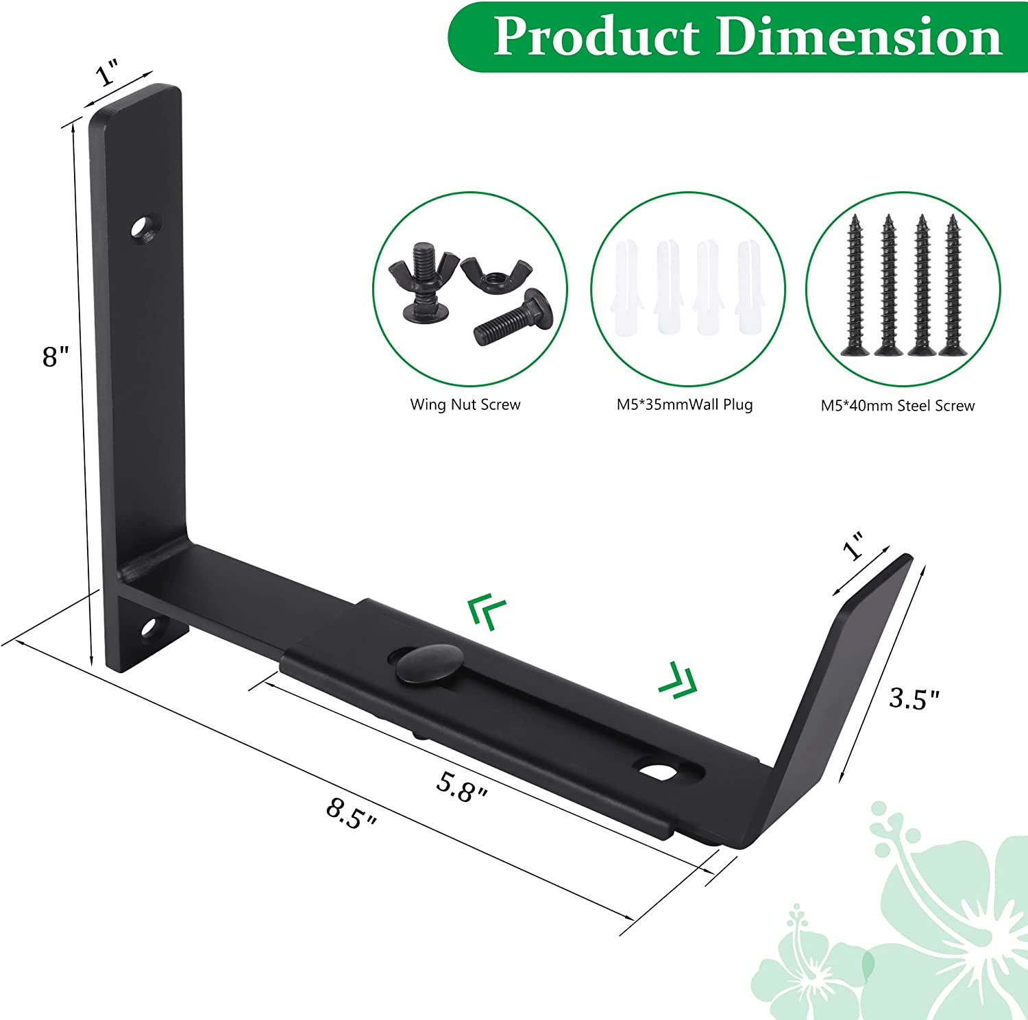 Window Boxes Planter Shelving with Adjustable Size Triangle Bracket Structure Brackets