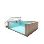 Outdoor Endless Lap Pool Fiberglass Shipping Container for Child and Adult