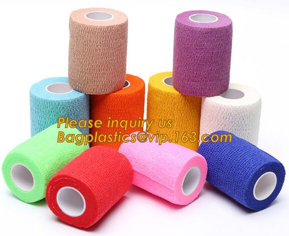 Nonwoven Self Adhesive Colored Vet Wrap Pet Care Sports Elastic Cohesive Bandage