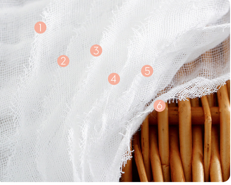 Natural Green Crepe Gauze Fabric 180GSM 145X120 Three Layers