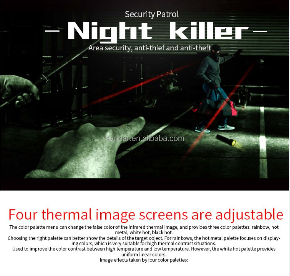 384*288 8-14um Waterproof KD760 54mm Thermal Imaging Scope with Field of View 6.9°x5.2°