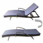 PE Poly Rattan Garden Outdoor Indoor Rattan Lounge Chair Beach Sun Holiday Patio