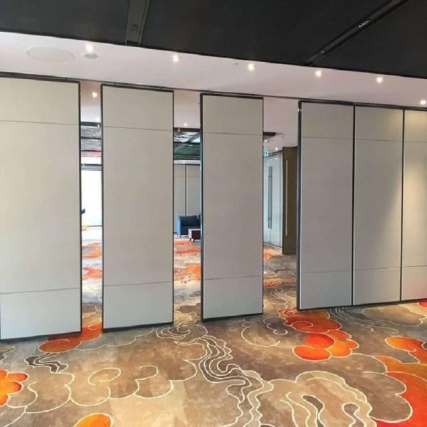Aluminum Profile Automatic Electrical Movable Partition Walls Wooden Panels For Office