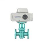 Carbon Steel Cast Iron Fluorine Electric Ball Valve For Acid Alkali Liquid