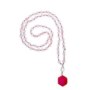Wholesale Pink Druzy Pendant Round Mystic Mermaid Glass Beaded Necklace 8mm For Women Girl from china suppliers