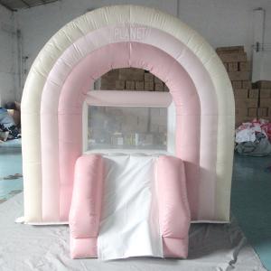 Wholesale Pastel Rainbow Inflatable Toddler Bounce House Mini Bouncer Castle Slide For Kids Party from china suppliers