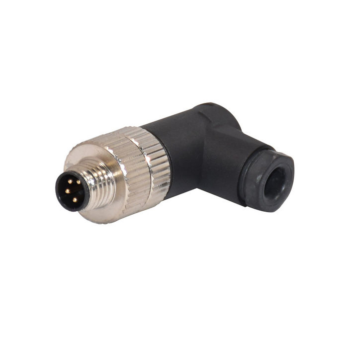 Automation M8 Waterproof Connector 90 Degree Assembly 4 Pin Male To Male Connector