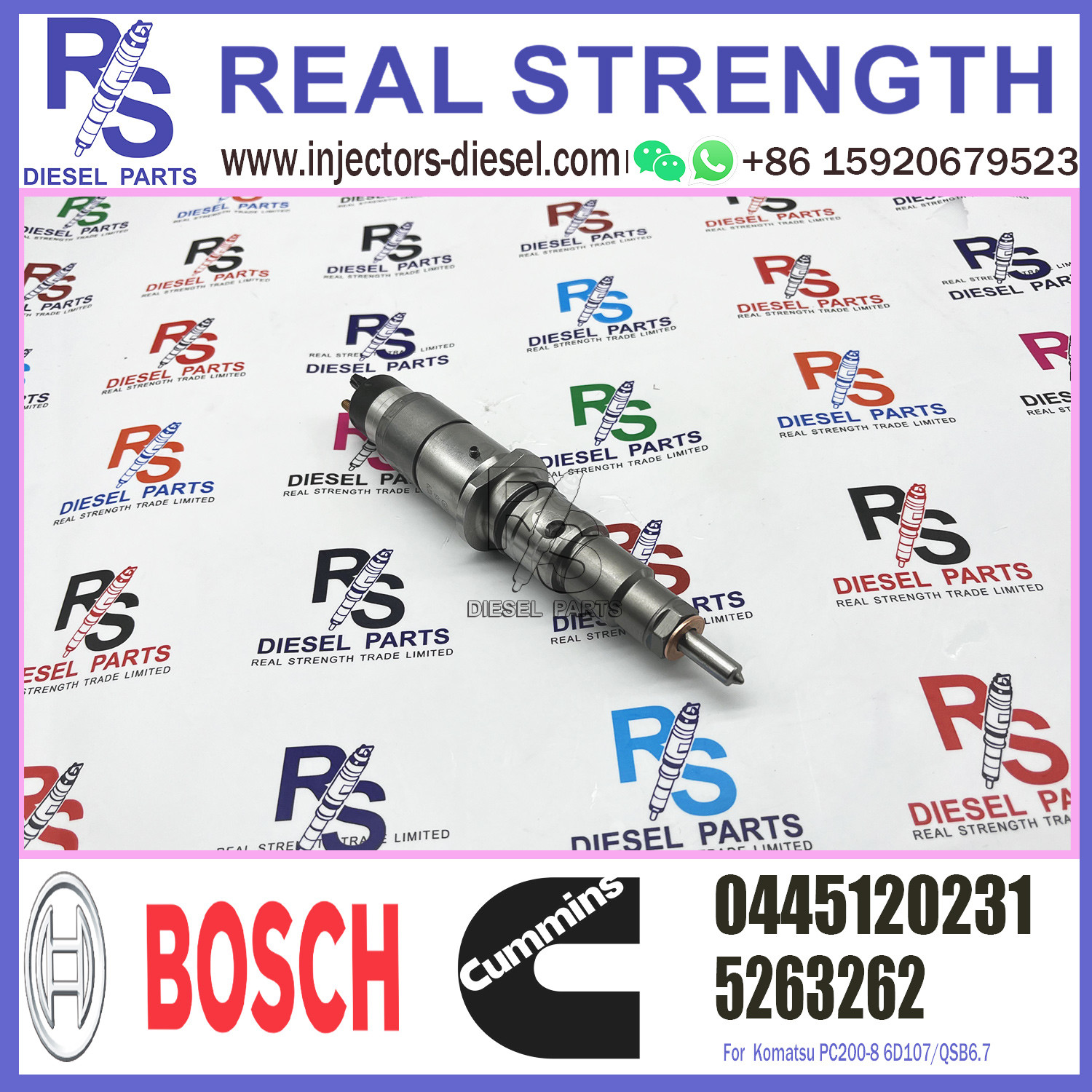 Excavator BOSCH Diesel Injector 0445120231 0 445 120 231 5263262 0445 120 231