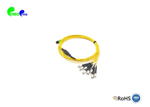 8Cores LL MPO female- FC Straight harness cable Fanout 2.0mm LSZH Yellow Type A
