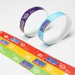 Event PP Synthetic Paper Custom Wristband Logo Printed Water/Sweat Resistant