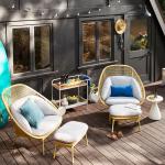 Minimalist Design Modern Outdoor Patio Furniture Metal Patio Chairs Anti