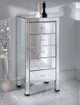 Beveled Glass Mirrored Bedroom Chest Furniture W40 * D34 * H102cm Size