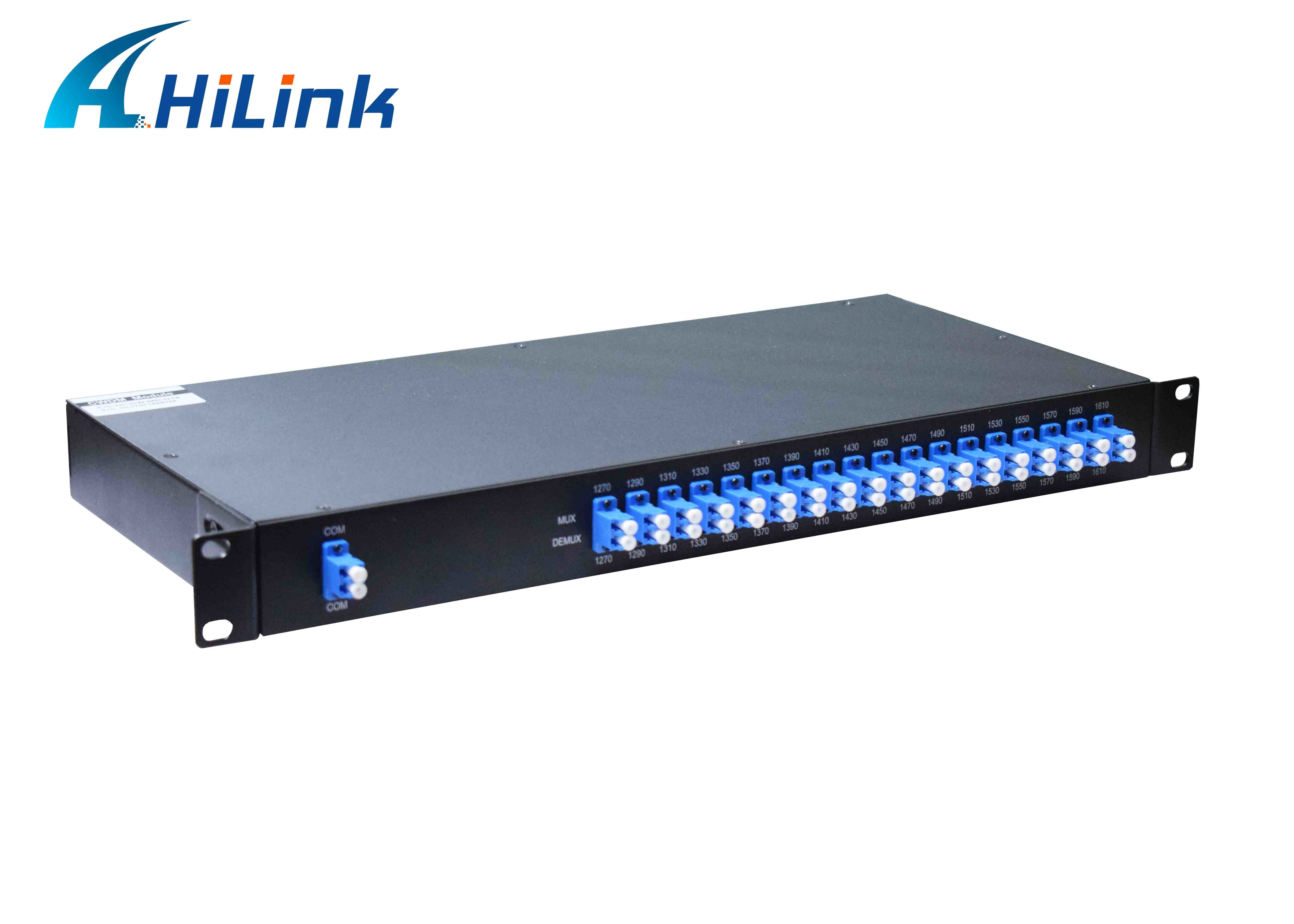 19" 1U CWDM Mux Demux Module 18CH 1270-1610nm Fiber Optical CWDM Mutiplexer