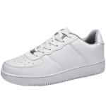 Anti Slippery Low Top Black Leather Casual Sneakers With TPR Bottom