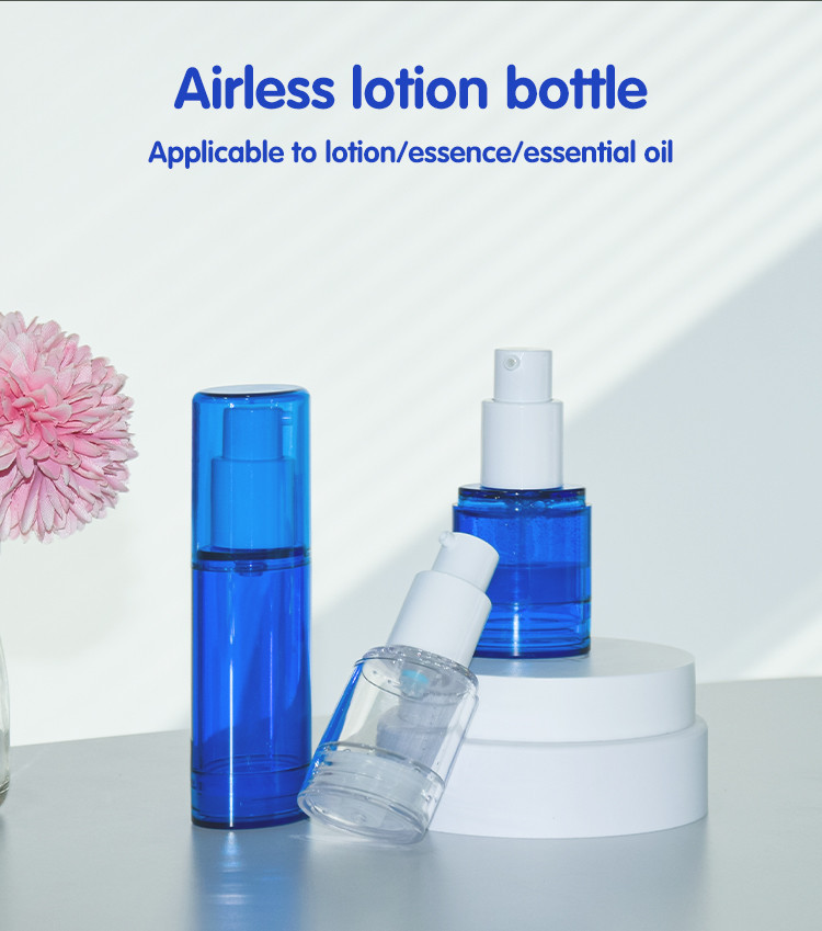 Skincare Lotion Essence Packaging Airless Pump Bottles Oval Shape 15ml 30ml 50ml