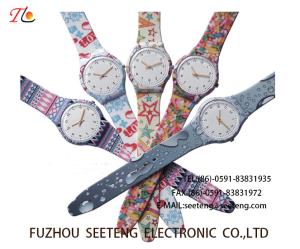 Wholesale Children's watch with PVC strap Mixed color strap customized for promotion fashion watch multi-colour printing from china suppliers