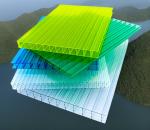 SGS Verified Weather Resistant Polycarbonate PC 3-4 Twin Wall Hollow Green Sheet