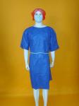 Comfortable Non Woven Surgical Gown Flat Round Neck Style SMS PP Material