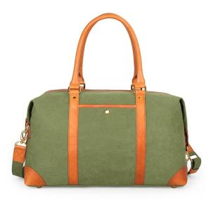 Wholesale Luggage Vegetable Tan Washable Men'S Leather Canvas Travel Duffle Bag from china suppliers