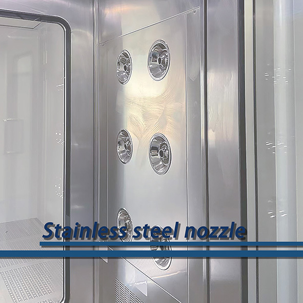 Advanced PLC Touch Screen Display Stainless Steel 304 Double Automatic Door Air Shower