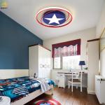 Creative Cartoon Spider-Man Eye Protection Led Ceiling Light For Bedroom Room
