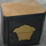 0.45x0.55m Modern Bedside Tables Stainless Steel Modern 2 Drawer