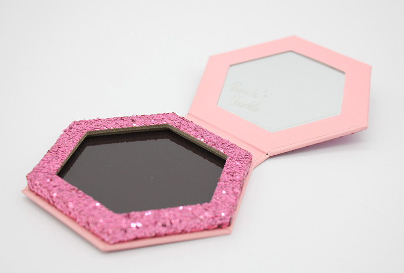 Special Shaped Magnetic Make Up Palette Refilling Pink Hexagon Eyeshadow Palette