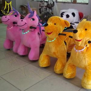 Wholesale Hansel amusement kids plush stuffed electric battery operated ride on animals from china suppliers