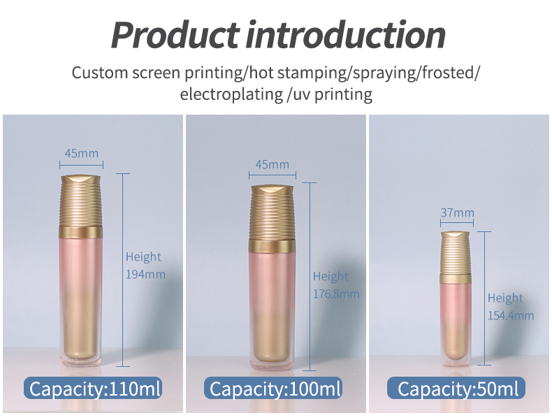 Sealing Type Empty Lotion Bottle MS Square Plastic Jar For Acrylic Cosmetic Skincare Packaging