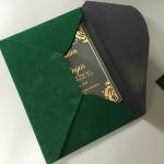 Luxury Red Velvet Envelopes Vintage Paper and Envelopes Custom Wedding Envelope