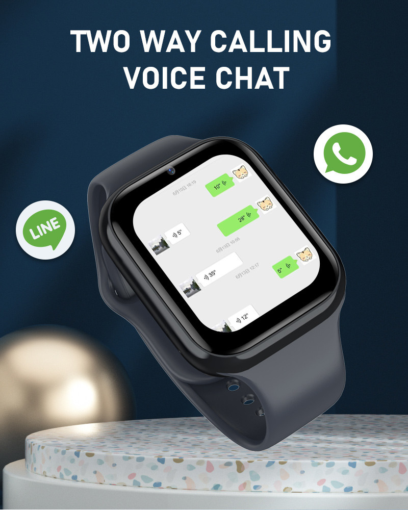 D42 Fitness Childrens Tracker Watch 4G GPS LBS WiFi 2 Way Phone Call